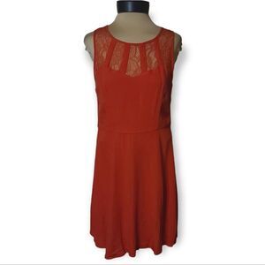 Forever 21 Coral Lace Casual Dress Large